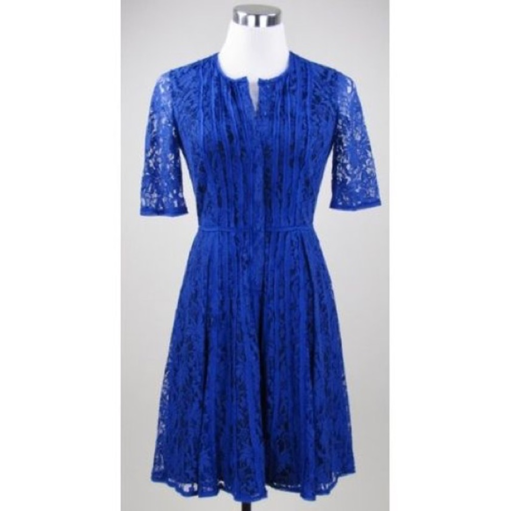 BCBG lace cobalt dress